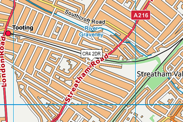 CR4 2DR map - OS VectorMap District (Ordnance Survey)