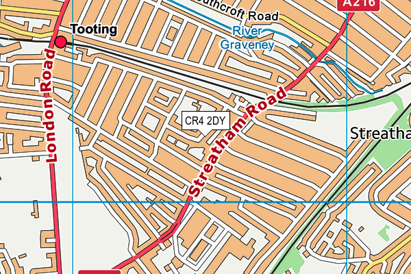 CR4 2DY map - OS VectorMap District (Ordnance Survey)