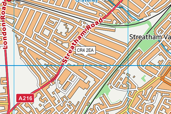 CR4 2EA map - OS VectorMap District (Ordnance Survey)