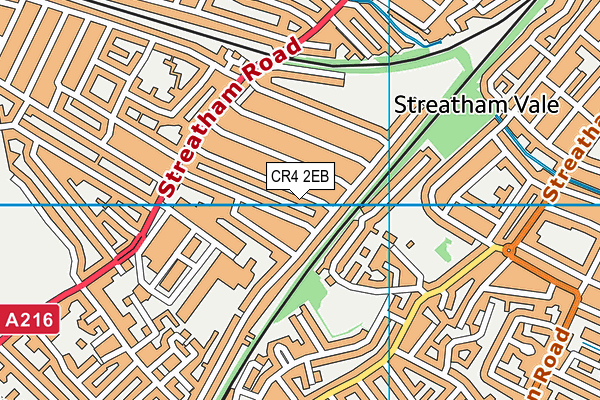 CR4 2EB map - OS VectorMap District (Ordnance Survey)