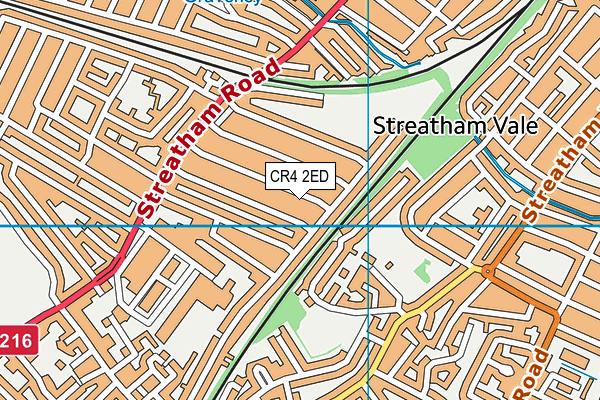 CR4 2ED map - OS VectorMap District (Ordnance Survey)