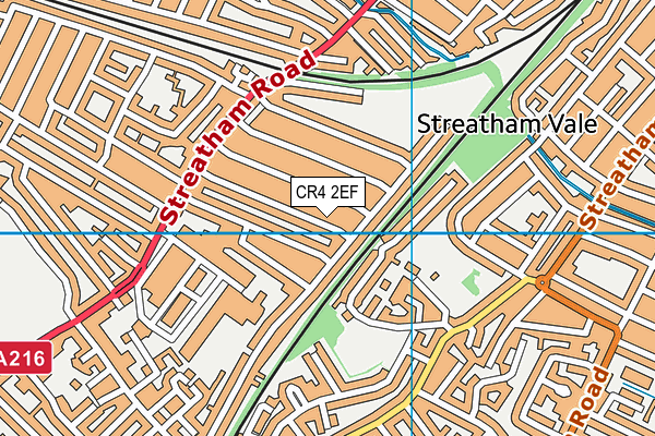 CR4 2EF map - OS VectorMap District (Ordnance Survey)