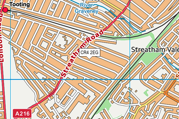 CR4 2EG map - OS VectorMap District (Ordnance Survey)
