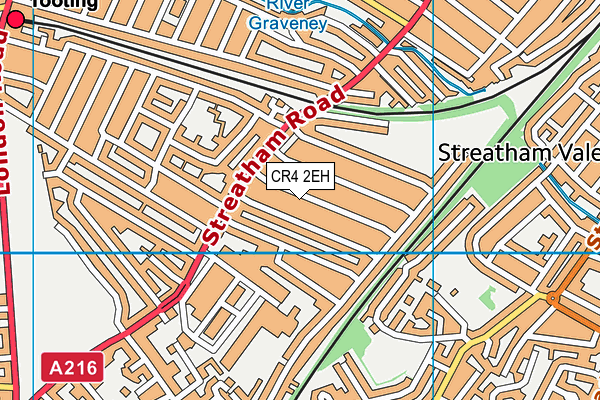 CR4 2EH map - OS VectorMap District (Ordnance Survey)