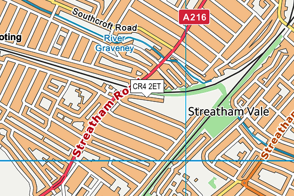 CR4 2ET map - OS VectorMap District (Ordnance Survey)