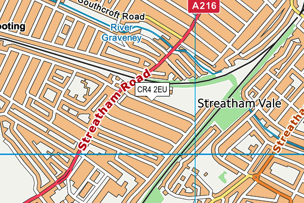 CR4 2EU map - OS VectorMap District (Ordnance Survey)