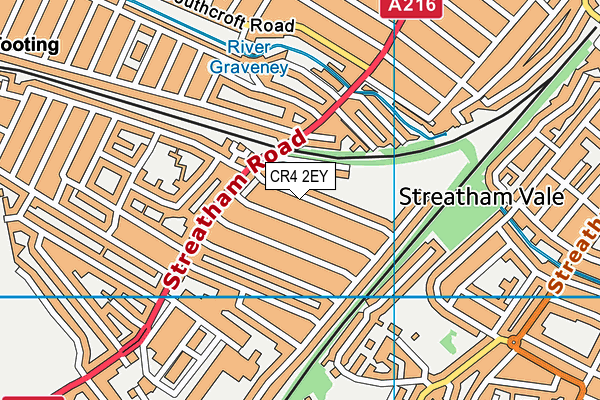 CR4 2EY map - OS VectorMap District (Ordnance Survey)