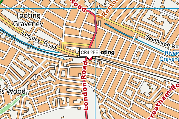 CR4 2FE map - OS VectorMap District (Ordnance Survey)