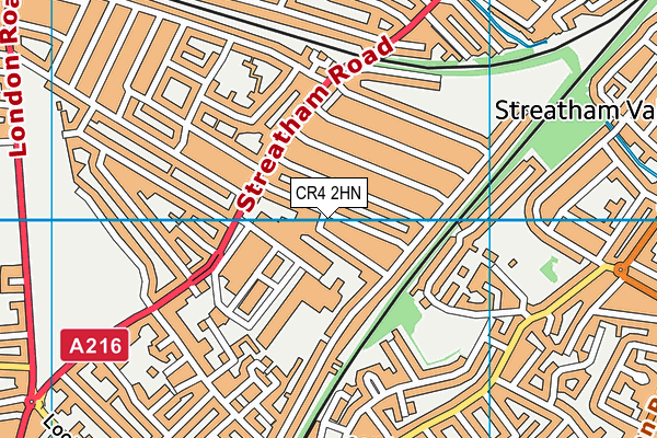 CR4 2HN map - OS VectorMap District (Ordnance Survey)