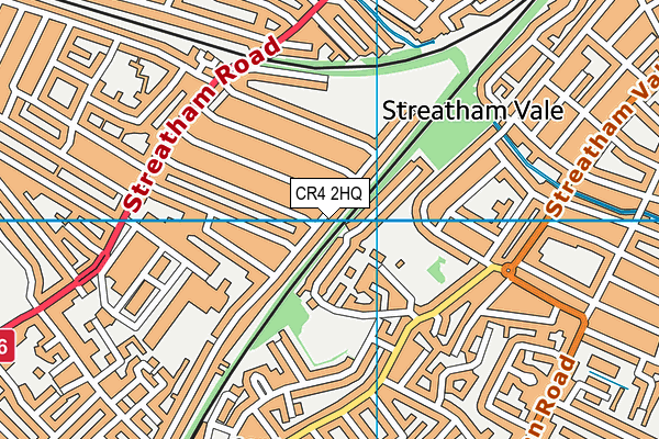 CR4 2HQ map - OS VectorMap District (Ordnance Survey)