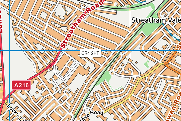 CR4 2HT map - OS VectorMap District (Ordnance Survey)