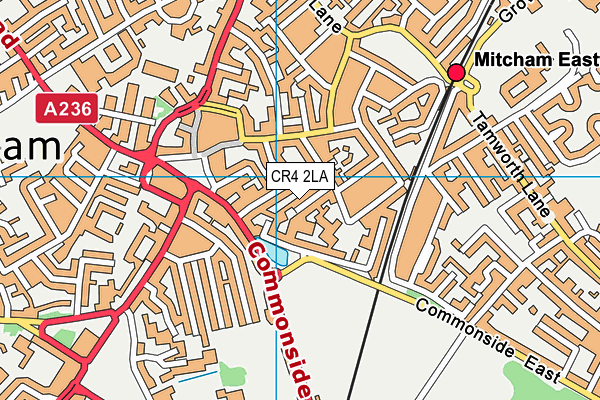 CR4 2LA map - OS VectorMap District (Ordnance Survey)