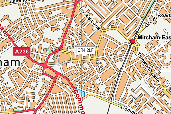 St Mark's Primary School map (CR4 2LF) - OS VectorMap District (Ordnance Survey)