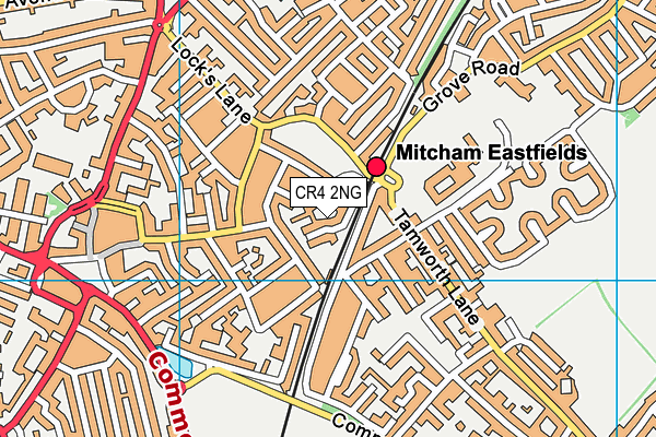 CR4 2NG map - OS VectorMap District (Ordnance Survey)