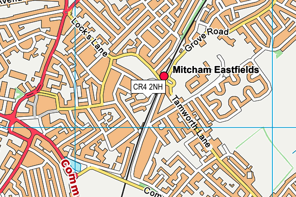 CR4 2NH map - OS VectorMap District (Ordnance Survey)