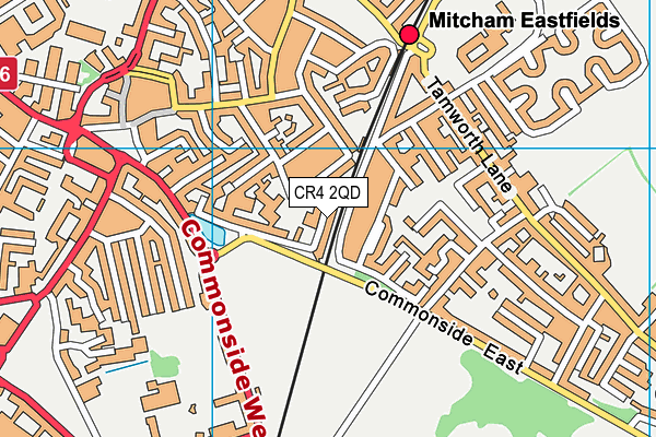 CR4 2QD map - OS VectorMap District (Ordnance Survey)