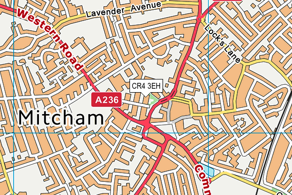 CR4 3EH map - OS VectorMap District (Ordnance Survey)