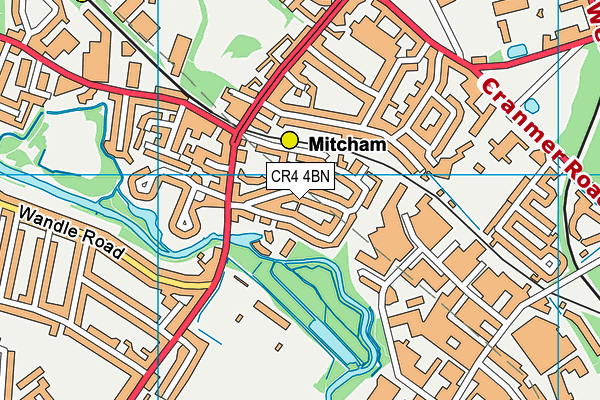 CR4 4BN map - OS VectorMap District (Ordnance Survey)