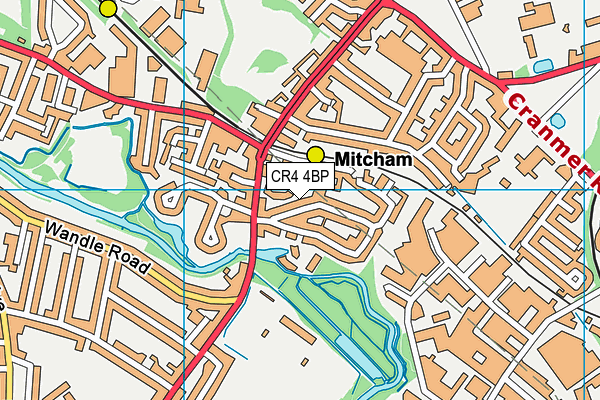 CR4 4BP map - OS VectorMap District (Ordnance Survey)