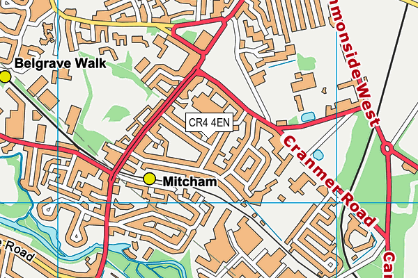 CR4 4EN map - OS VectorMap District (Ordnance Survey)