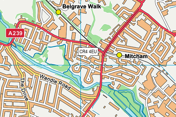 CR4 4EU map - OS VectorMap District (Ordnance Survey)