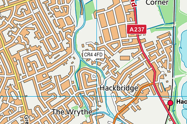 CR4 4FD map - OS VectorMap District (Ordnance Survey)