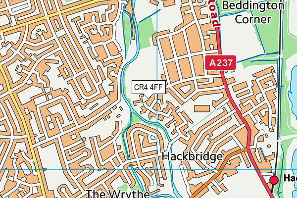 CR4 4FF map - OS VectorMap District (Ordnance Survey)