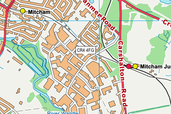 CR4 4FG map - OS VectorMap District (Ordnance Survey)