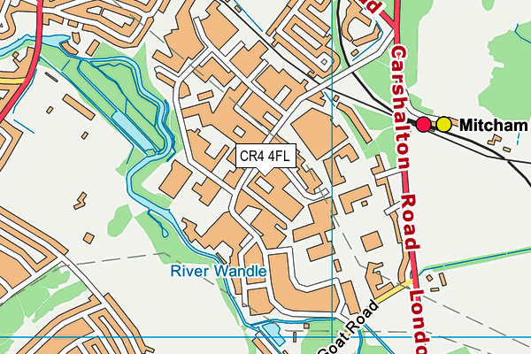 CR4 4FL map - OS VectorMap District (Ordnance Survey)