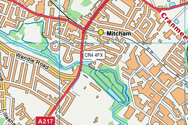 CR4 4FX map - OS VectorMap District (Ordnance Survey)