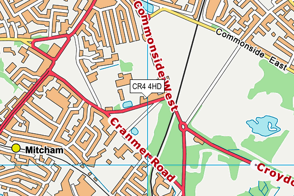 CR4 4HD map - OS VectorMap District (Ordnance Survey)