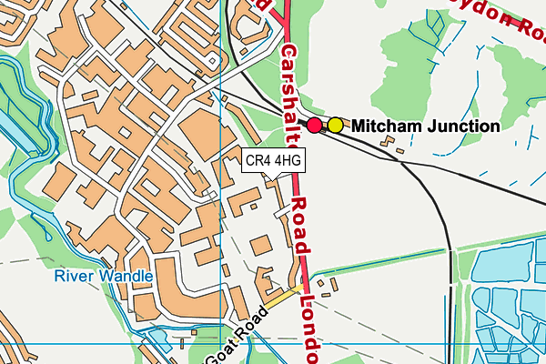 CR4 4HG map - OS VectorMap District (Ordnance Survey)