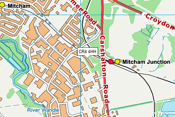CR4 4HH map - OS VectorMap District (Ordnance Survey)