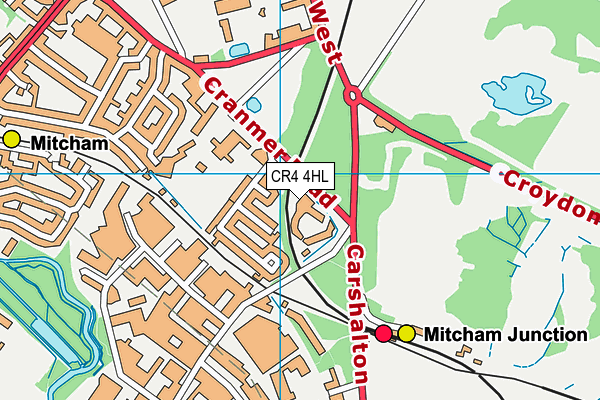 CR4 4HL map - OS VectorMap District (Ordnance Survey)