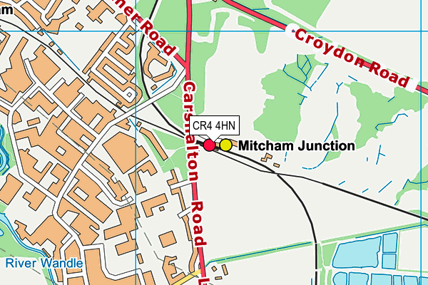 Mitcham Golf Club map (CR4 4HN) - OS VectorMap District (Ordnance Survey)