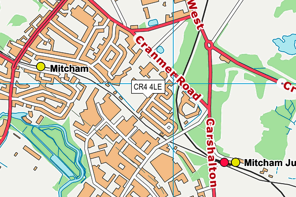 CR4 4LE map - OS VectorMap District (Ordnance Survey)