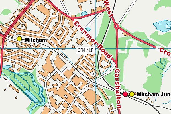 CR4 4LF map - OS VectorMap District (Ordnance Survey)