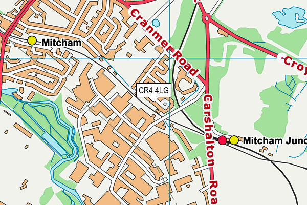 CR4 4LG map - OS VectorMap District (Ordnance Survey)