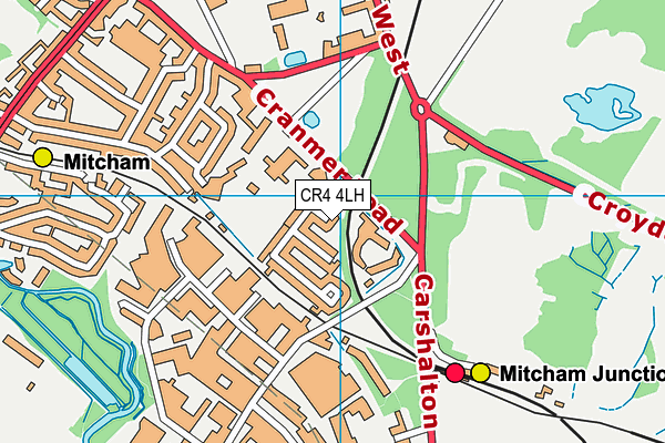 CR4 4LH map - OS VectorMap District (Ordnance Survey)