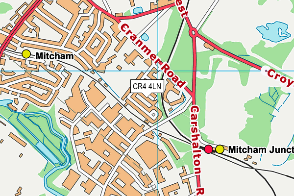 CR4 4LN map - OS VectorMap District (Ordnance Survey)