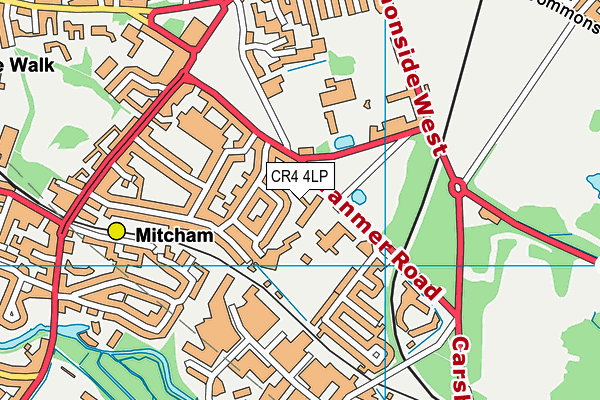 CR4 4LP map - OS VectorMap District (Ordnance Survey)