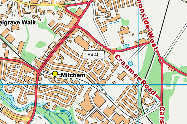 CR4 4LU map - OS VectorMap District (Ordnance Survey)