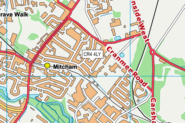 CR4 4LY map - OS VectorMap District (Ordnance Survey)