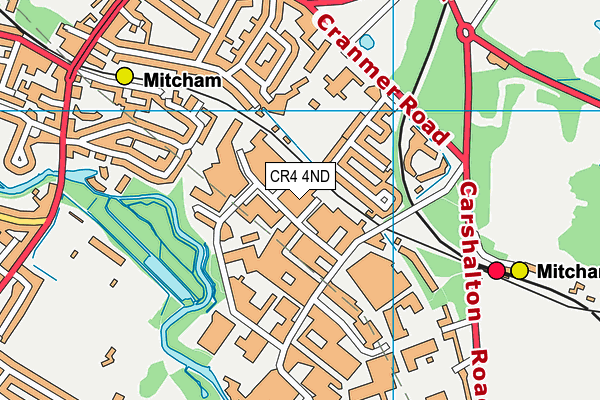 CR4 4ND map - OS VectorMap District (Ordnance Survey)