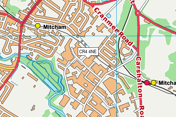 CR4 4NE map - OS VectorMap District (Ordnance Survey)