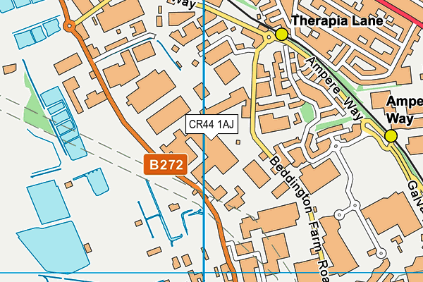 CR44 1AJ map - OS VectorMap District (Ordnance Survey)