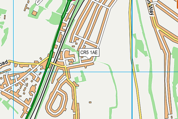 CR5 1AE map - OS VectorMap District (Ordnance Survey)