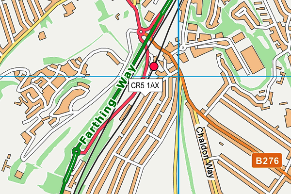 CR5 1AX map - OS VectorMap District (Ordnance Survey)