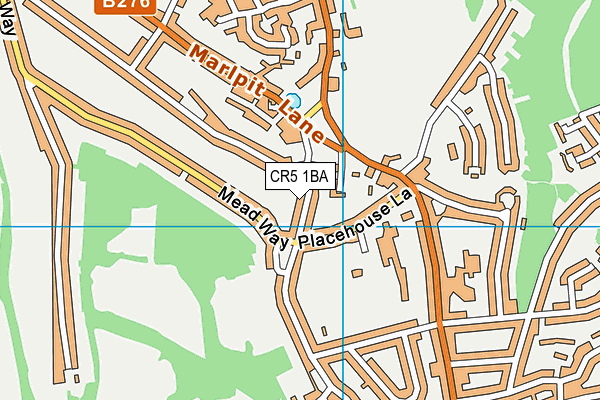 CR5 1BA map - OS VectorMap District (Ordnance Survey)