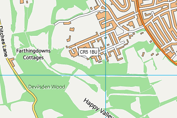 CR5 1BU map - OS VectorMap District (Ordnance Survey)